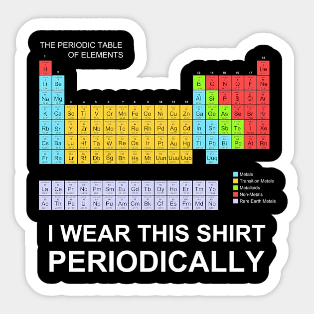 I Wear This Periodically Sticker by SperkerFulis